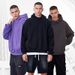 Men's Clothing Men's Oversized Fleece Hoodie With Drop Shoulder - Heavyweight Cotton Blend Pullover Sweatshirt For Streetwear Fashion_viptrois.com