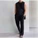 Summer Cool Ice Silk Vest Pants Solid Color Fashion Men's Plus Size Sleeveless Top And Shorts Two-Piece Set For Men_viptrois.com