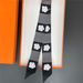 Black And White Camellia Long Commuting Belt Hair Headband Ribbon Bag Tie Small Women's Scarf_viptrois.com