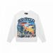 Fashion High Street Skull Graffiti Unisex Crew Neck Sweatshirt With Trendy Brand Print_viptrois.com