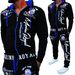 Men's Fashion Two-piece Hooded Sweatshirt And Pants Hooded Printed Sports Suit_viptrois.com