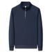 Men's Half-Zip Stand Collar Cotton Blend Pullover Sweatshirt - Casual Slim Fit Long Sleeve T-Shirt For Spring & Autumn_viptrois.com