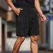Men's Clothing Summer Heavy Jacquard Loose Shorts For Men Solid Color Trendy Outdoor Casual Style For Formal & Casual For Men_viptrois.com