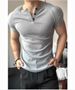 Summer Short Sleeve Men's T-Shirt Fitness Tights Men's Men's T-Sports Training T-Shirt Slim Fit Loose_viptrois.com