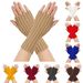Unisex Warm wool gloves Fingerless gloves Knitted cuffs Wool gloves with false sleeves straight gloves Warm gloves_viptrois.com