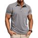 Men's Clothing Summer Men's Short Sleeved Lapel Solid Color Casual Men's Polo Shirt_viptrois.com