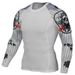 Men's Clothing sports tights, cool and fashionable, flower arm sports quick-drying fitness clothes, long sleeves, large size, breathable_viptrois.com