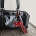 Red Bow Tie Bag Pendant, Braided Rope Keychain_viptrois.com
