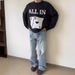 Men's Clothing Jeans Washed Flared Slim Straight Washed Denim Trousers_viptrois.com