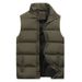 Men's Jacket Winter Warm Coats For Men Thickened Stand Collar Down Vest Oversized Jackets Puffer Vest Sleeveless Zipper Coat_viptrois.com