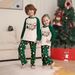 Christmas Santa Claus Snowflake letters Christmas Family suit printed homewear pajamas_viptrois.com