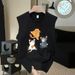 New Summer Loose Casual American Personalized Printing Men's And Women's Round Neck Cotton Sleeveless Vest T-shirt Versatile Trend_viptrois.com