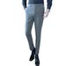 Men's Slim-Fit Dress Pants, Wrinkle-Resistant, Deep Gray, Business Casual, Straight Leg, Polyester Blend, Stretch Comfort_viptrois.com