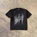 Heavyweight 250gsm Vintage Abstract Print Oversized T-Shirt Unisex Graphic Tee For Men And Women Unisex Versatility_viptrois.com