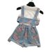 Children's Suit New Arrival Summer Korean Style Girls Sweet Spicy Flower Suspenders Denim Suit Thin Underwear Three Piece Suit Trendy_viptrois.com