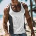 2025 Solid Color Vest Men's T-Shirt Top_viptrois.com