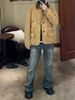 RL Pony Jung Joo-kyung Same Style Vintage Jacket Coat Spring Autumn Turn-down Collar Versatile Khaki Color_viptrois.com