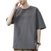 Short Sleeve T-Shirt For Men Summer New Retro Steel Print Fashion Printed Base Shirt Trendy Men's Loose Top Tee_viptrois.com
