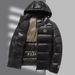 Unisex Thickened Retro Puffer Jacket with Detachable Hood Winter Streetwear Fashion Coat for Men And Women Polyester Filling Black Grey Navy_viptrois.com