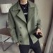 Trendy Brand Autumn And Winter New Men's Short Trench Coat Korean Version Of British Casual Internet Celebrity Warm Woolen Coat Men_viptrois.com