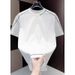 Men's Short Sleeve T-Shirt - Breathable & Comfortable Summer Casual Tee For Relaxed Fit - Solid Color Round Neck Top (Black, White)_viptrois.com