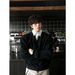 Black Two-Piece Collar Sweatshirt For Men, Autumn And Winter Cleanfit High-End College Style Long Sleeve Polo Shirt_viptrois.com