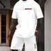 Men's Clothing Short Sleeved Suits Fashion Trend Chest Design T Shirt Shorts Two Piece Suit_viptrois.com