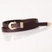 Summer new product women's multi-color thin leather belt carved buckle three-piece set fashionable versatile dress decorative belt_viptrois.com