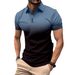 Men's Clothing Men's Polo Shirt Fast Sale Hot Sale Men's Printed Zipper Striped Flat Cloth Polo Shirt_viptrois.com
