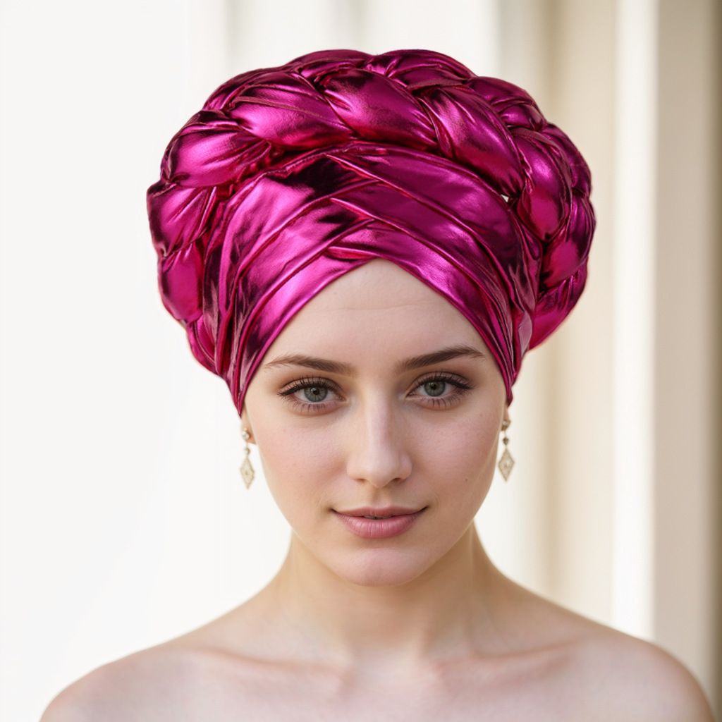 New Three Layer Hat Brim Milk Silk Hot Gold Braid Hat Turban Hat African Hat_viptrois.com