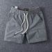 Men's Clothing Summer Solid Color Shorts Men's Workwear Elastic Waist Youth Work Wear Beach Sports Pants Shorts_viptrois.com