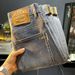 Men's Clothing Retro High Grade Gray Jeans Autumn And Winter Slim Fit Straight Leg Trendy High End Casual Pants_viptrois.com