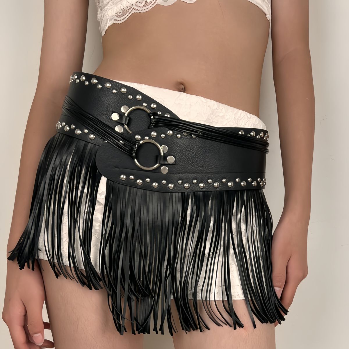 Performance Waist Belt Sexy Hip Hop Motorcycle Style Nightclub Ds Lead Dance Clothes Tassel Bgo Bar Dance Belt_viptrois.com