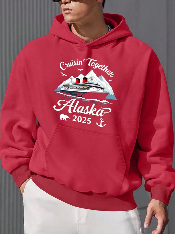 2025 Pullover With Nautical Print | Casual Loose Fit | Long Sleeve | Machine Washable | Ideal For Travel & Leisure, Fleece Lined Sweatshirt, PLUS SIZE_viptrois.com