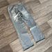 European And American Fashion Retro American High Street Washed Old Rough Edge Jeans Personalized Street Casual Straight-leg Pants_viptrois.com