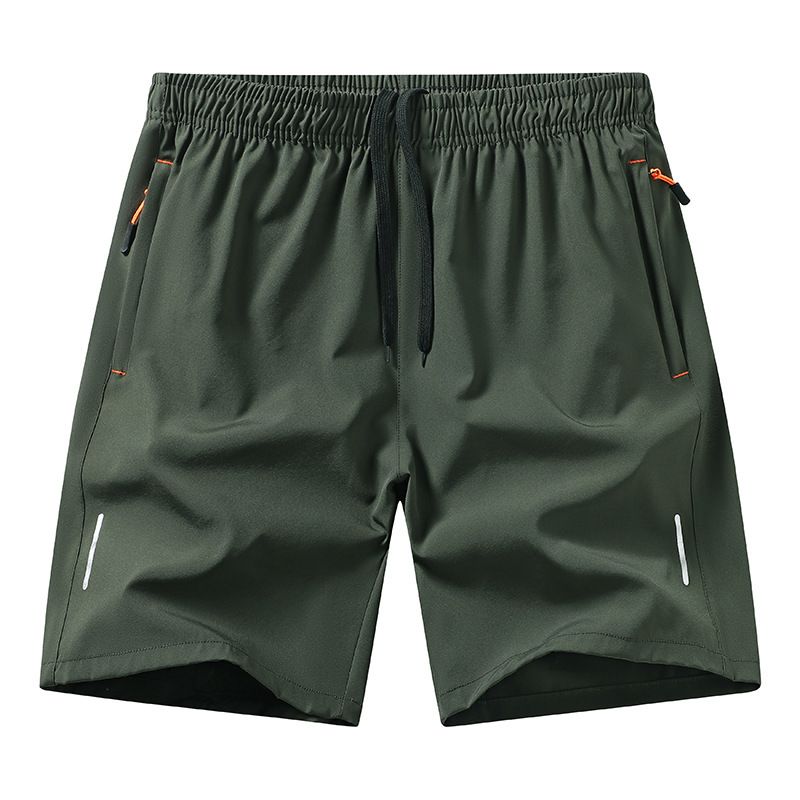 Men's Summer Ice Silk Quick Dry Basketball Sports Pants European Size Five Point Loose Training Shorts For Casual Wear_viptrois.com