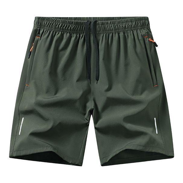 Men's Summer Ice Silk Quick Dry Basketball Sports Pants European Size Five Point Loose Training Shorts For Casual Wear_viptrois.com