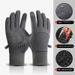 Warm Cycling Gloves For Autumn And Winter Skiing And Mountaineering Men's Driving And Cycling Velvet Touch Screen Anti Slip And Dew, Two Fingers_viptrois.com