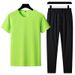Men's Clothing Short-Sleeved Non-Hooded Spot Warm Sports Thin Leisure Suit_viptrois.com