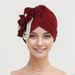 New Women's Flower Pearl Accessories Elegant Fashion Muslim Turban Hat Chemotherapy Hat Headscarf Hat_viptrois.com