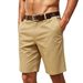 Men's Quick Drying Solid Color Summer Business Casual Shorts Five Point Loose Fit Beach Outdoor Sports Pants_viptrois.com