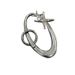 Dual-Star Ellipse Keychain With Free Ring - Sci-Fi Minimalist EDC Organizer (Black/Gunmetal Electroplated)_viptrois.com
