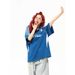 Men's Short-sleeve T-shirt For Summer, High Street Style, Color-blocking, Oversized, Trendy, Loose And Casual_viptrois.com