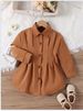 Factory Direct Wholesale Spring New Waist Pleated Long Sleeved Shirt Dress Commuting Solid Color Short Skirt_viptrois.com