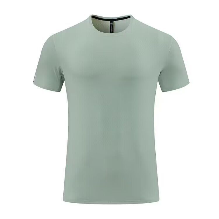 Men's Clothing Sports Quick-Drying Clothes T-Shirt Fitness Running Ice Silk Short-Sleeved Loose Breathable Round Neck Casual Clothes_viptrois.com