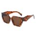 Blue Plus Sunscreen Sunglasses Trendy Personality Full Frame Square Frame Sunscreen Ins Style PC Sunglasses_viptrois.com