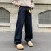 Men's Baggy Jeans Straight Leg Comfortable Casual Pants Loose Fit Denim Trousers For Spring & Autumn_viptrois.com
