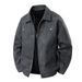 American Spring And Autumn Middle Aged Youth Solid Color Collar Leather Male Maillard Luxury Motorcycle Couple Jacket_viptrois.com