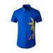 Men's Clothing Men's Slim Fit Casual Shirt Short Sleeved Trendy Brand Top With Large Phoenix Logo Cotton Fabric Youthful Fashion Style_viptrois.com