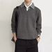 Premium Cashmere-Like Polo Sweater – Stay The Night Mock Two-Piece V-Neck Knit, Old Money Aesthetic, Soft & Breathable For Men & Women_viptrois.com